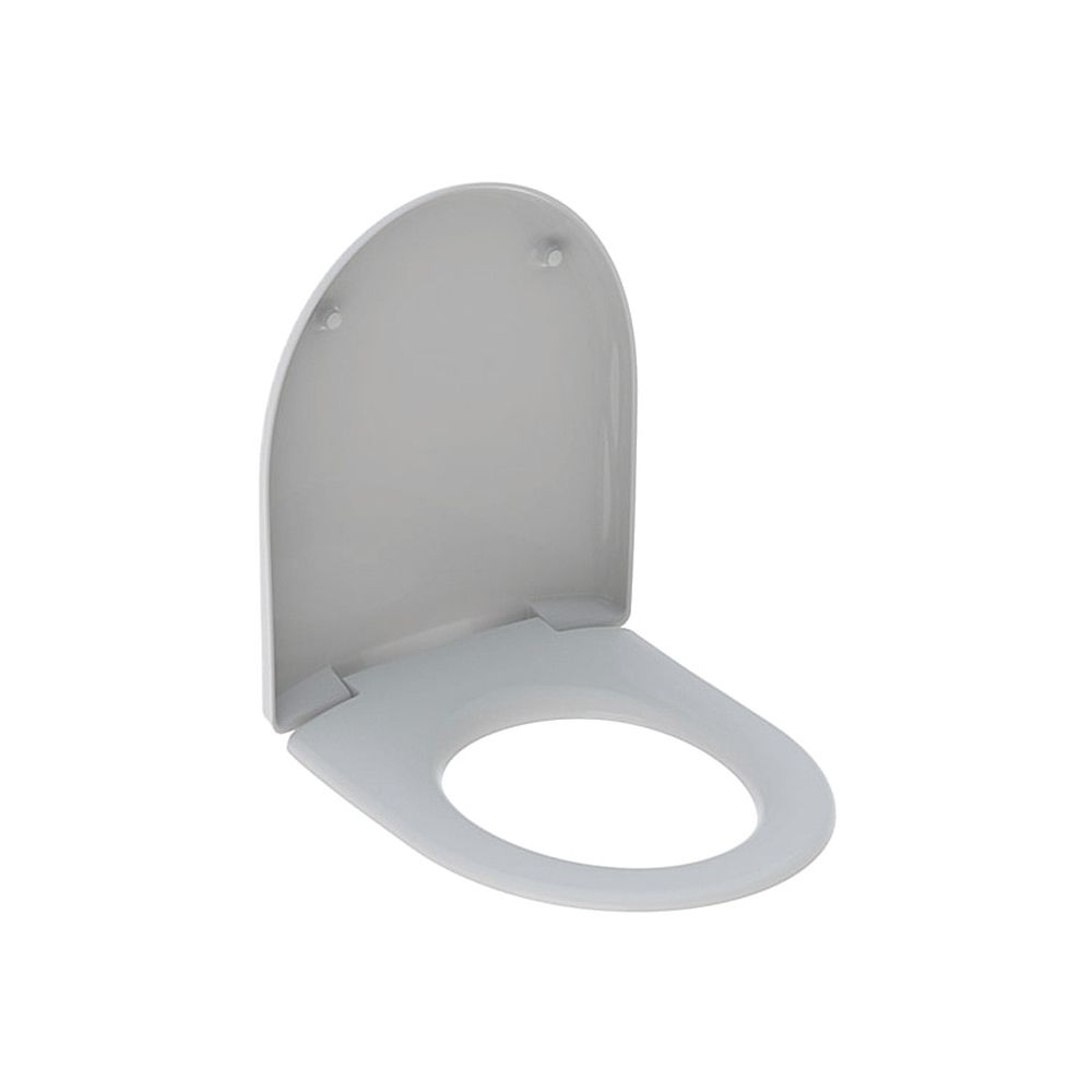 Siège WC Geberit Renova, fixation par le haut, abattant automatique, sans charnières Quick-Release, Manhattan/brillant