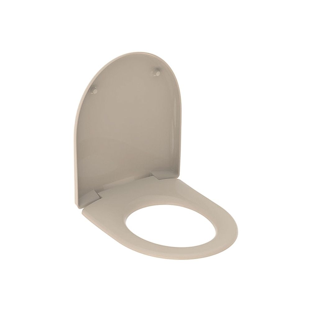 Siège WC Geberit Renova, fixation par le haut, avec abattant automatique, sans libération rapide, Bahama-Beige/brillant