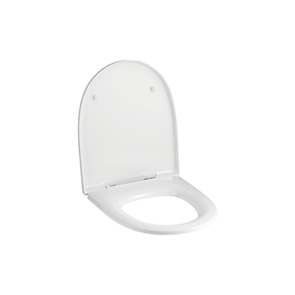 Siège WC Geberit Vivano avec abattant automatique, fixation par le haut, blanc/brillant