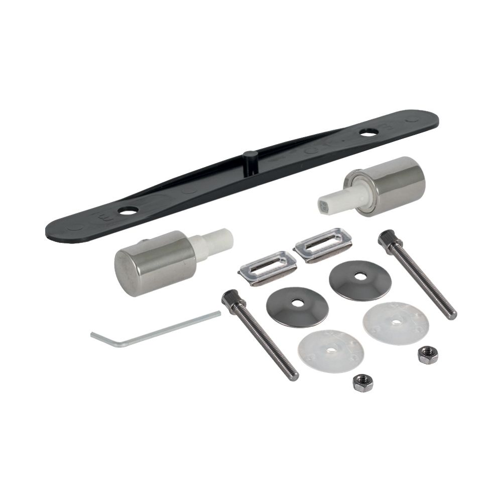 Charnières Geberit pour WC-Sitz Joly, avec fermeture automatique, acier inoxydable, 598114000