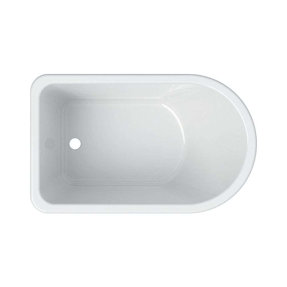 Baignoire bébé Geberit Bambini asymétrique 28,5x47x76,5 cm, fonte minérale, blanc alpin