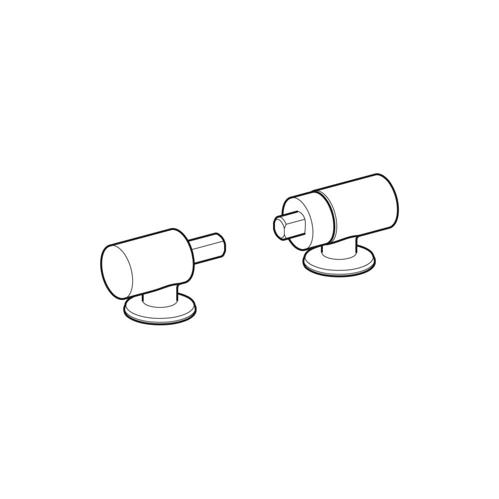 Geberit Kit de charnières pour assise WC Renova Comfort, fermeture automatique, fixation par le bas, 598072000