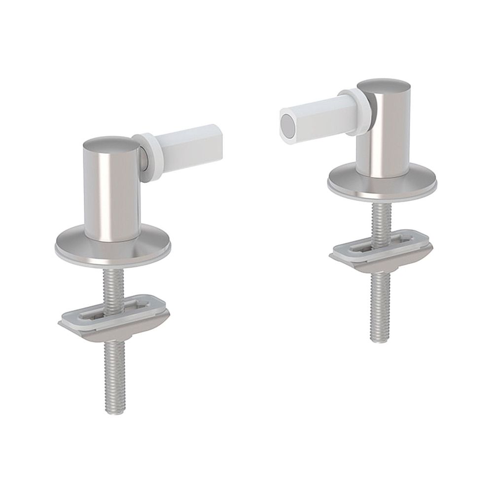 Kit de charnières WC Geberit, fixation par le dessus, chromé, 598018000