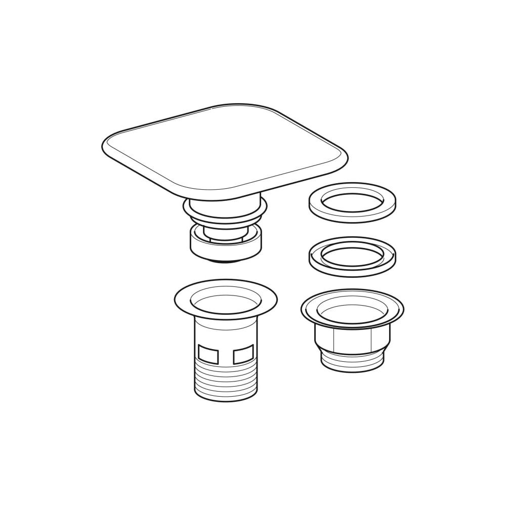 Couvercle d'évacuation Geberit pour lavabo Citterio, 595765000