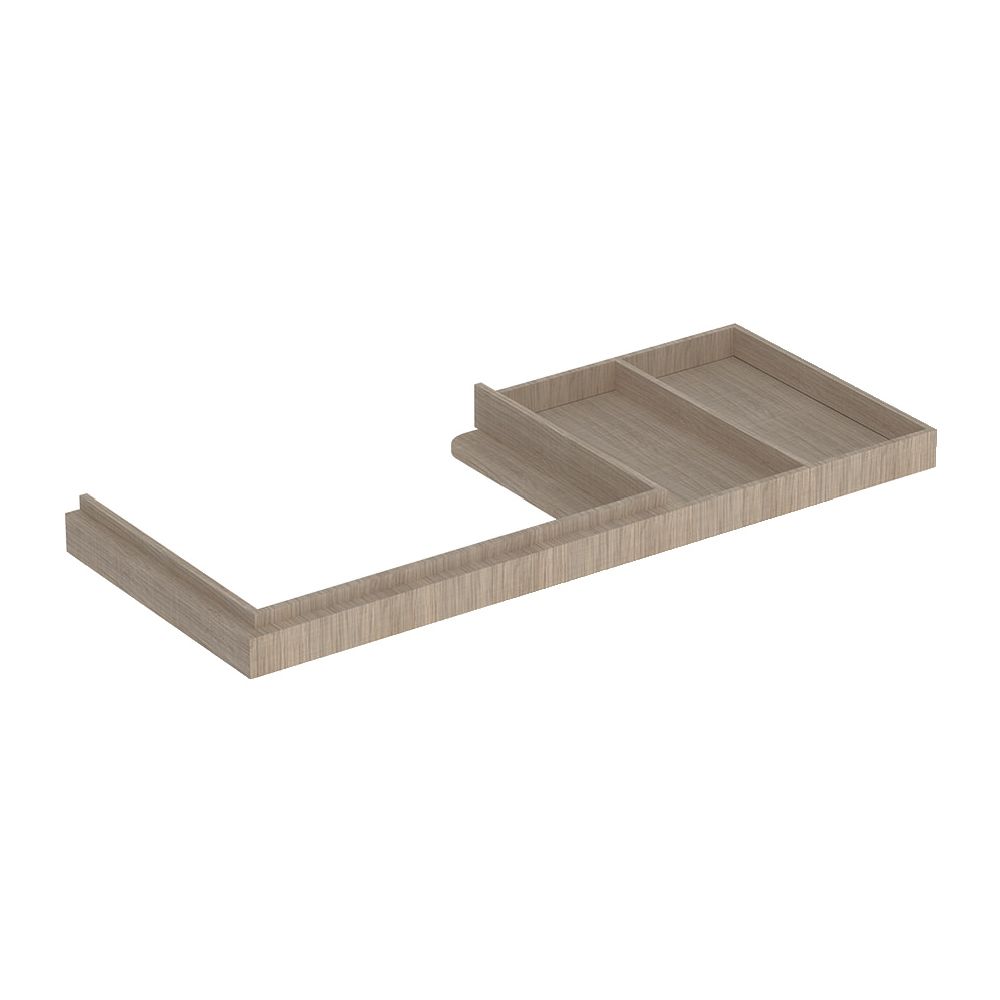 Cadre pour vasque Geberit Citterio, avec étagère à droite, 118 cm, chêne beige, 595532000