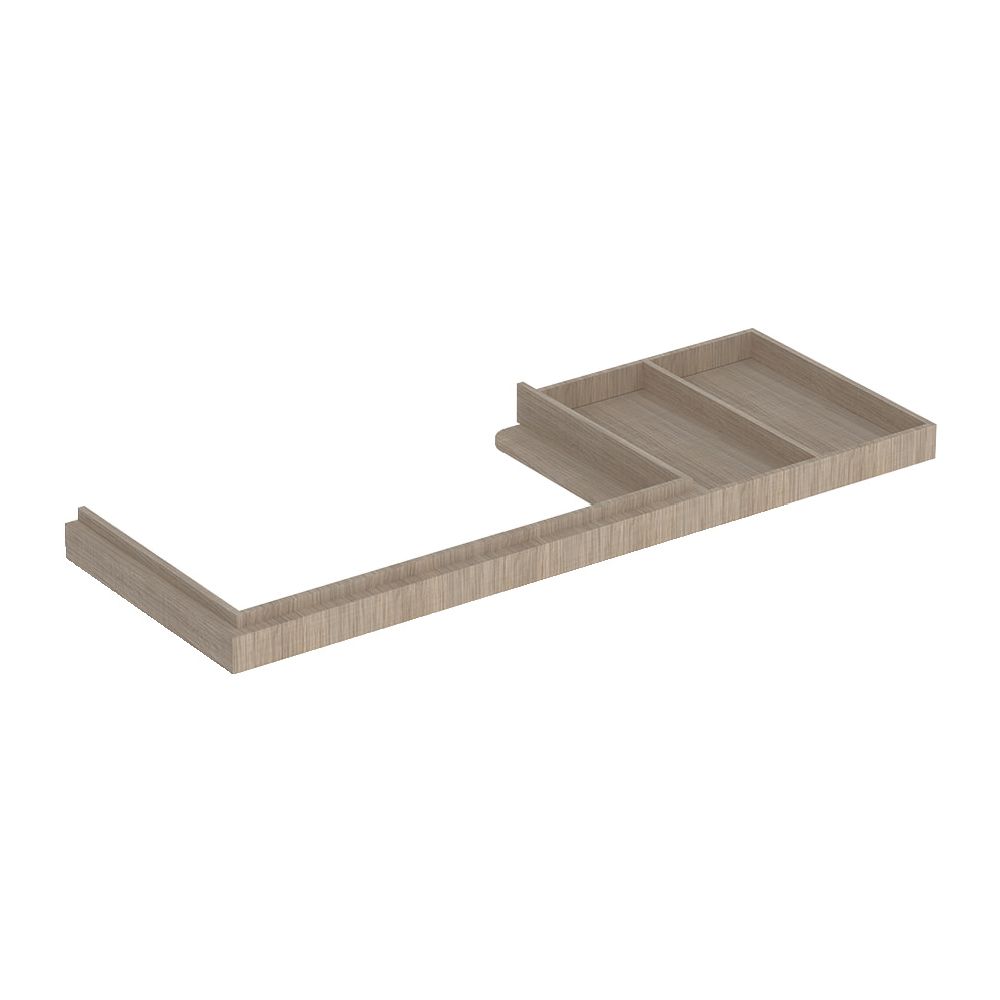 Cadre de lavabo Geberit pour la série Citterio, avec plan de travail à droite, 133 cm, chêne beige, 595539000