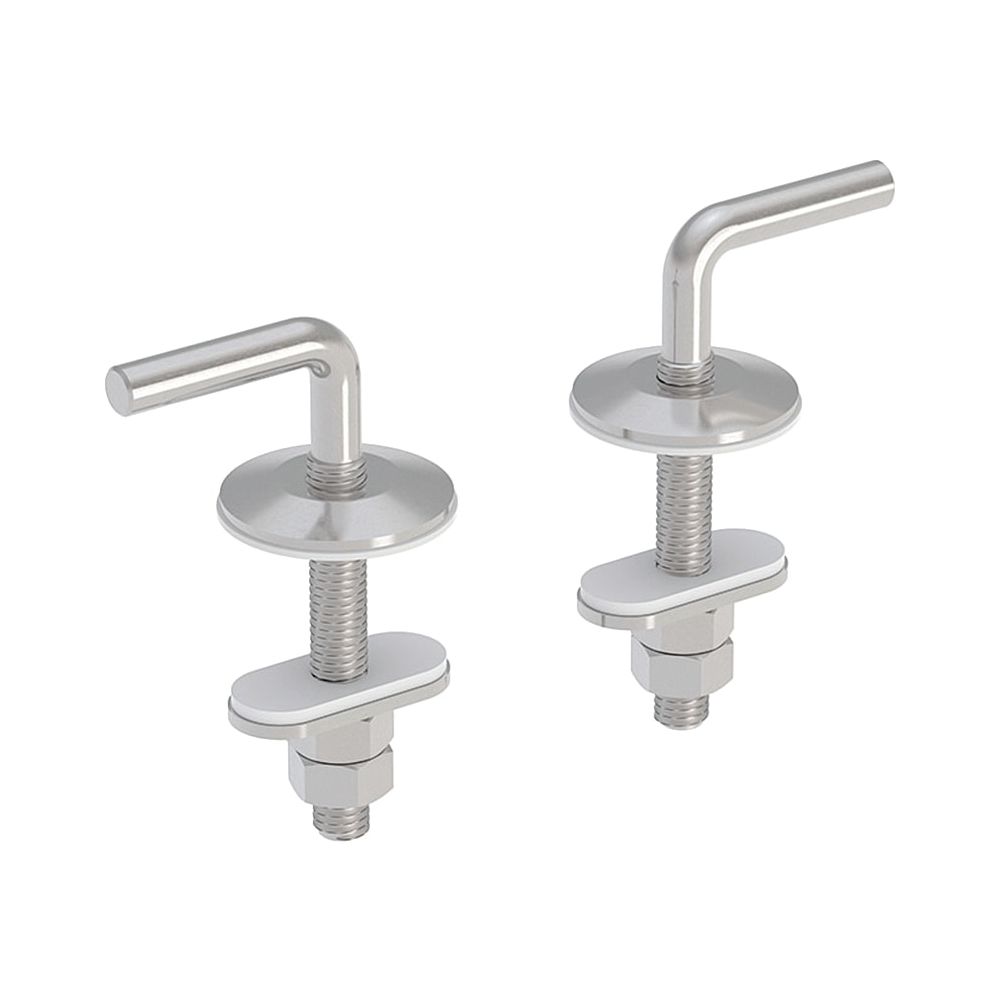Kit de charnières Geberit pour abattant WC, fixation par le bas, inox, 598051000