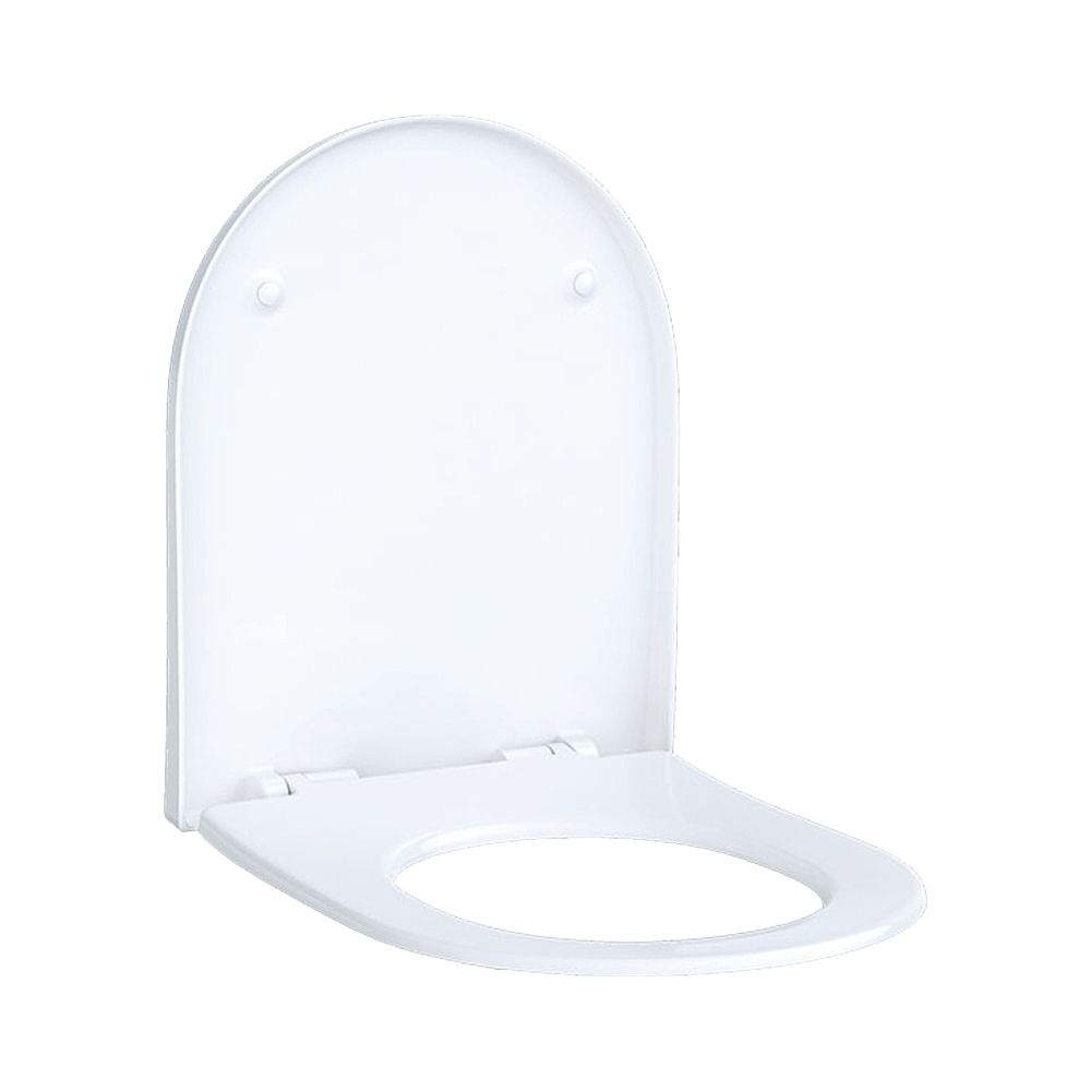 Geberit abattant WC Acanto avec fermeture automatique, charnières Quick-Release, fixation par le haut, blanc brillant