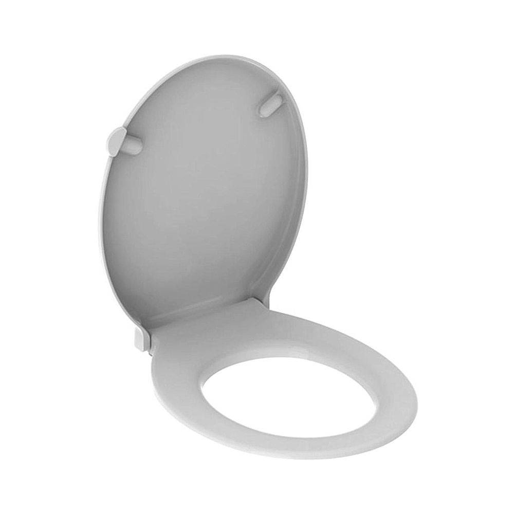 Geberit Renova Comfort Siège de WC accessible, antibactérien, fixation par le bas, sans fonction d'abaissement automatique, blanc