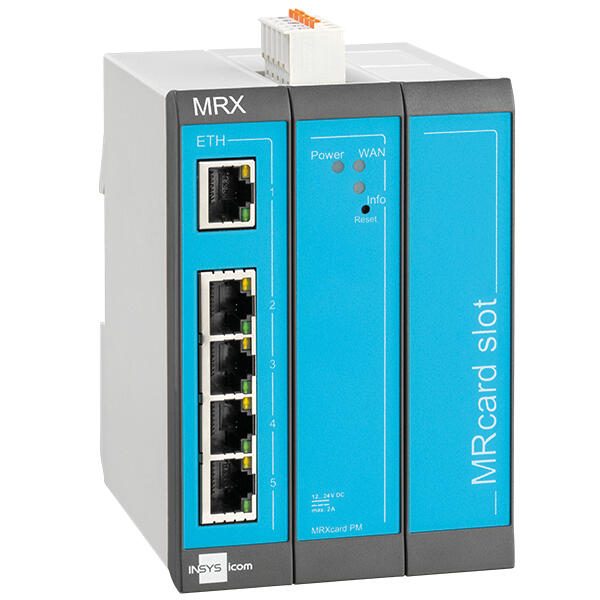 Routeur commutateur 5 ports INSYS icom MRX MRX3 LAN - VPN, 5x Ethernet 10/100BT, 2x