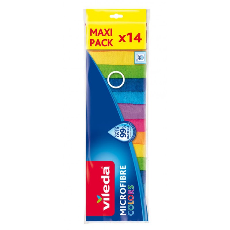 VILEDA Microfibre Colors Megapack 14 pièces 173740