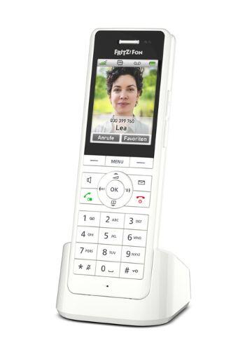 FRITZ!Fon X6 Téléphone sans fil d'extension, blanc - Le multitalent pour la téléphonie et la domotique
