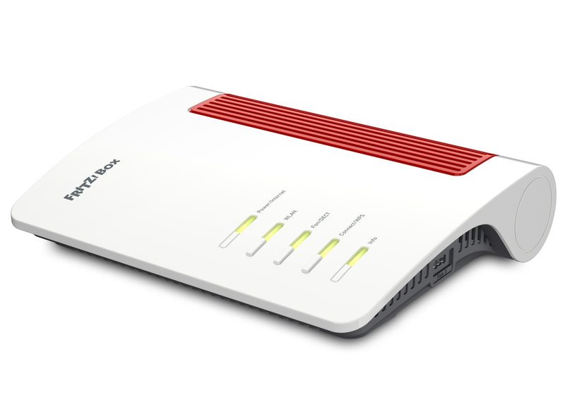 Routeur tablette FRITZ!Box 4690, rouge/blanc Wi-Fi 7 (802.11be), double bande (2,4 GHz/5 GHz), Ethernet/LAN