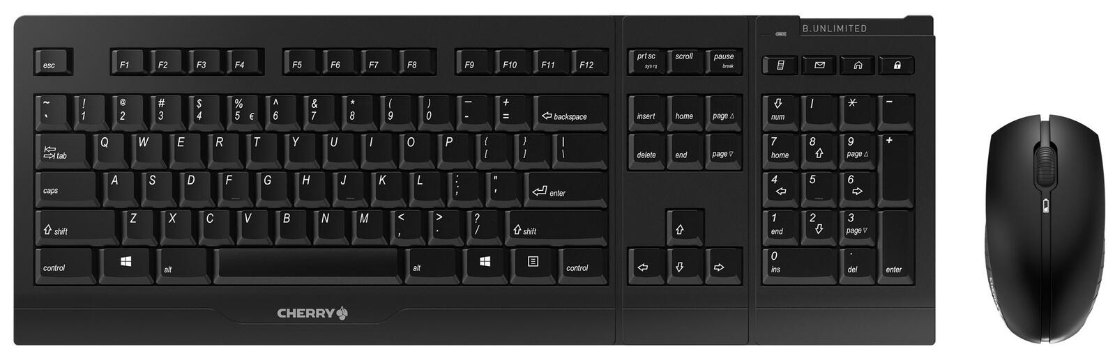 CHERRY B.Unlimited 3.0 Clavier et souris sans fil - Noir Anglais (QWERTY)