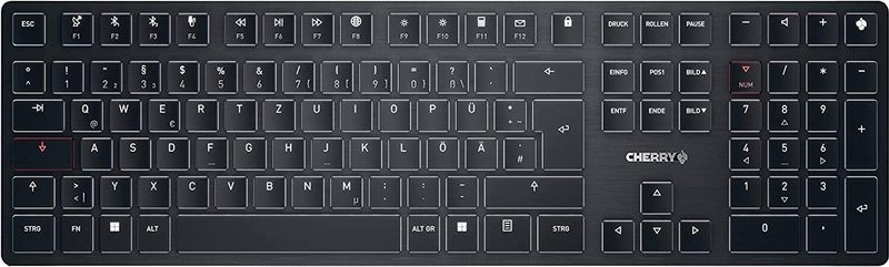 Clavier CHERRY KW X ULP - Noir Clavier ultra-plat haut de gamme à interrupteurs mécaniques, disposition DE