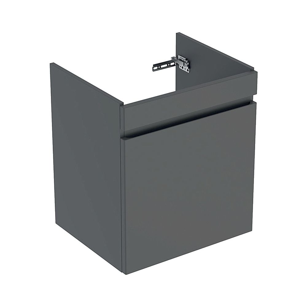 Geberit Renova Plan Meuble sous vasque pour vasque meuble 1 tiroir 1 tiroir intérieur 58,8x60,5x47,3 cm Lava laqué mat
