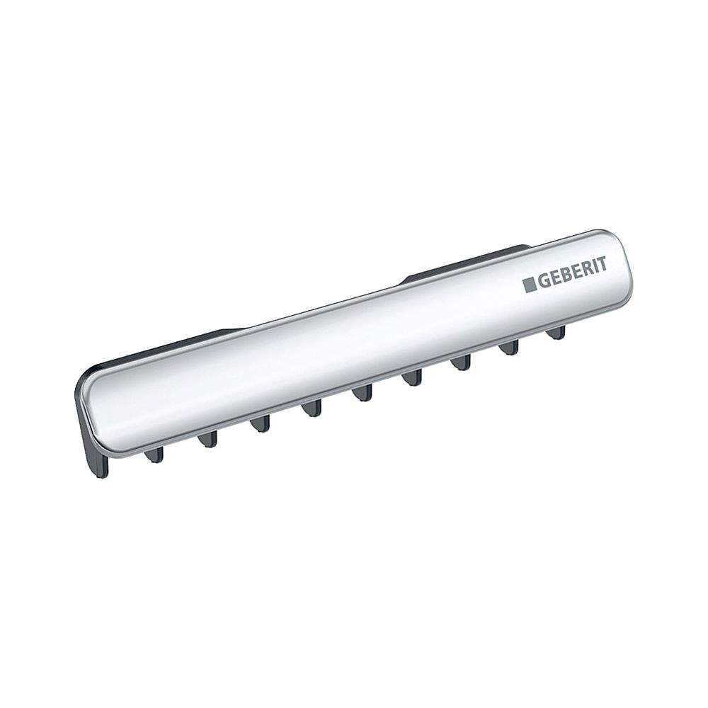 Grille d'évacuation Geberit ONE avec insert peigne, fixation magnétique, chromée satinée