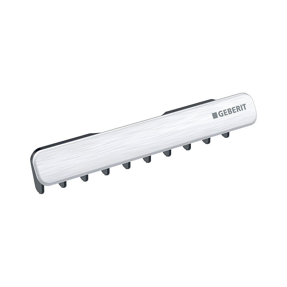 Geberit ONE cache d'évacuation avec insert peigne, fixation magnétique, chromé brossé