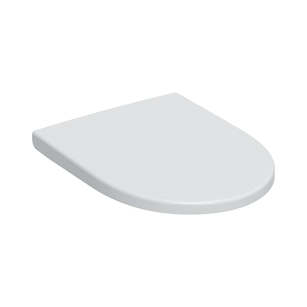 Siège de WC Geberit iCon avec fermeture automatique, charnières Quick-Release, fixation par le haut, blanc alpin mat