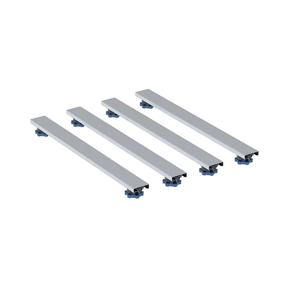 Geberit Set pieds et 4 traverses, pour receveurs de douche en résine minérale, à partir de 140 cm 70x6,2-12 cm