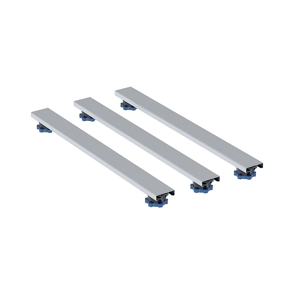 Kit pieds et 3 traverses Geberit, pour receveurs de douche en résine minérale, jusqu'à 140 cm, 70x6,2-12 cm