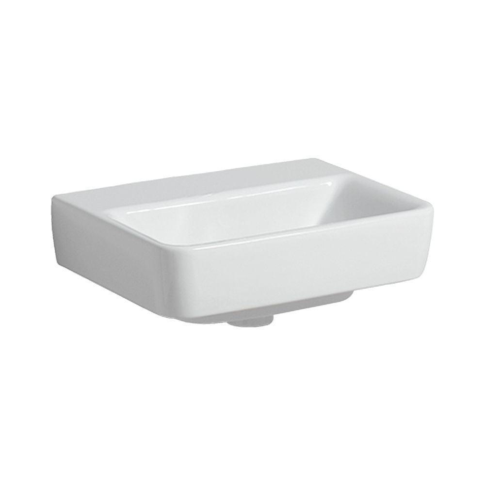 Geberit Renova Plan Lavabo compact, 45x17x34 cm, sans trou de robinet, sans trop-plein, blanc/KeraTect