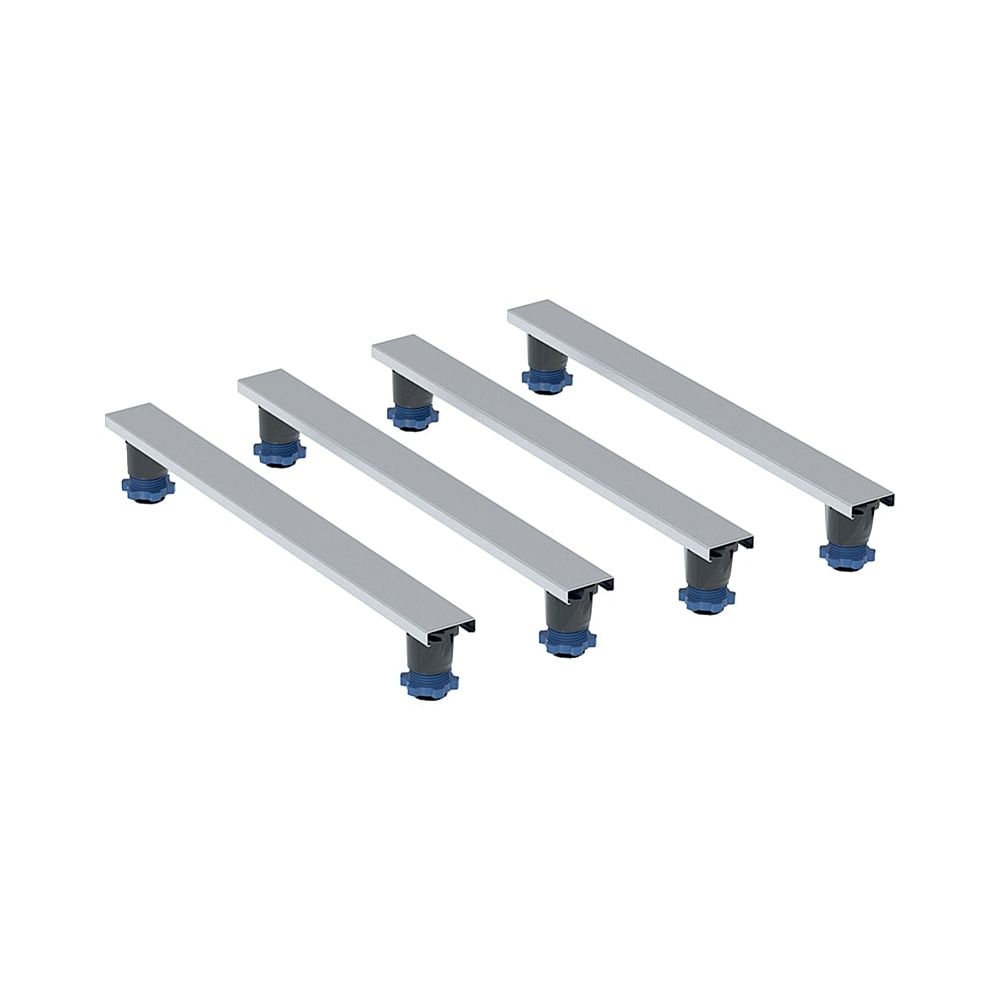 Kit pieds et 4 traverses Geberit, pour receveurs de douche en résine minérale, à partir de 140 cm, 80x9,2-21 cm