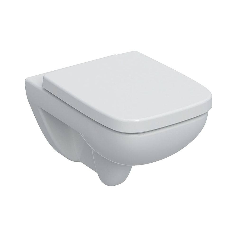 Geberit Renova Plan Set WC mural à chasse profonde, avec abattant WC profondeur 54 cm, blanc