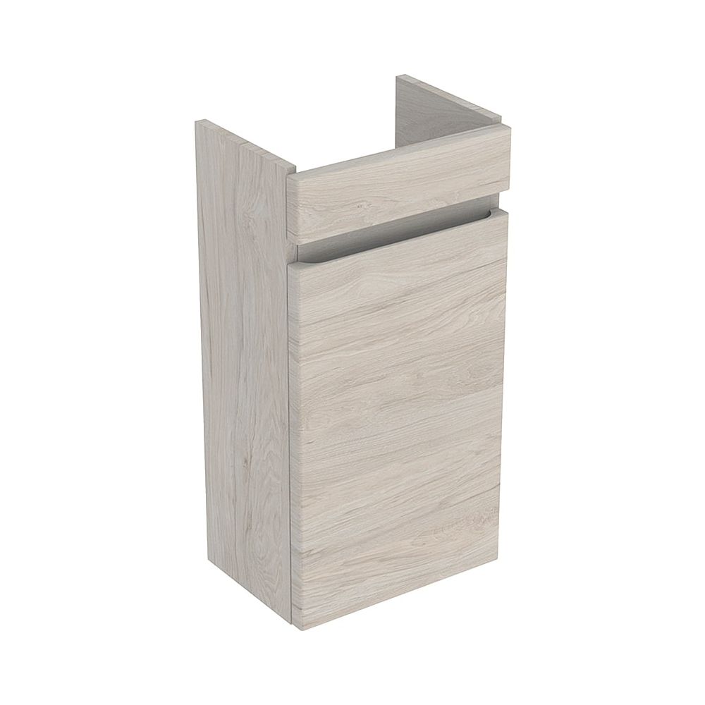 Geberit Renova Plan Meuble sous vasque pour lavabo à main, 1 porte version raccourcie, 31,4x60,5x22 cm, vasque 36 cm, noyer hickory clair