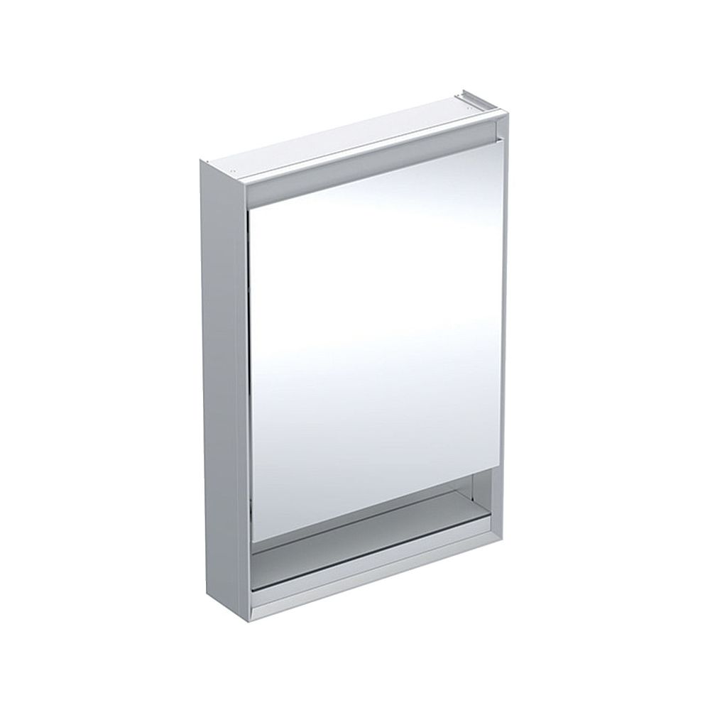 Armoire de toilette Geberit ONE avec niche et ComfortLight, 1 porte à droite, montage apparent, H 90 cm L 60 cm, aluminium anodisé