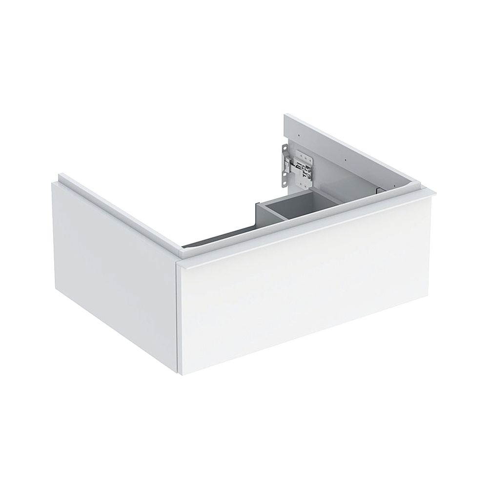 Geberit iCon meuble sous vasque pour lavabo, 1 tiroir lavabo 60 cm, blanc laqué brillant / pulvérisé mat
