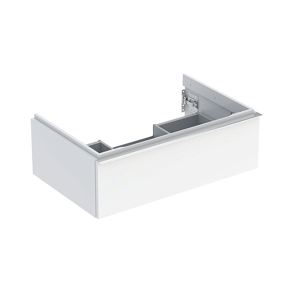 Geberit iCon Meuble sous vasque pour lavabo, 1 tiroir Lavabo 75 cm, Blanc laqué brillant/Chrome HG