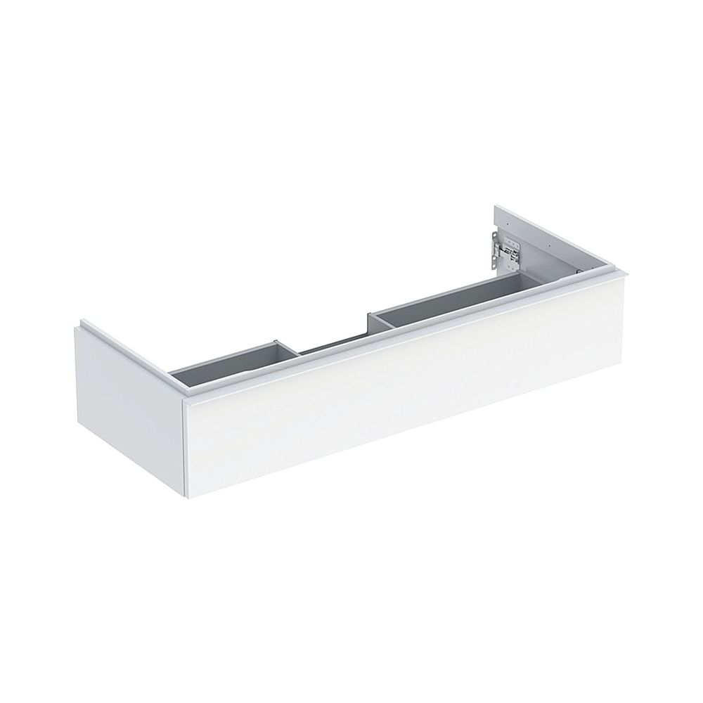 Geberit iCon Meuble sous vasque pour lavabo, 1 tiroir lavabo 120 cm, blanc laqué brillant/poudre mat