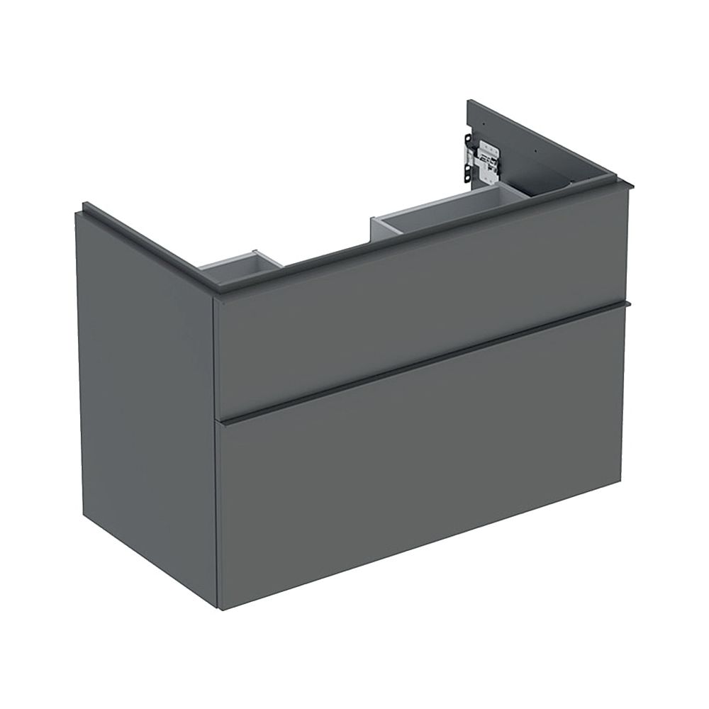 Geberit iCon Meuble sous vasque, 2 tiroirs, vasque 90 cm, lave mat