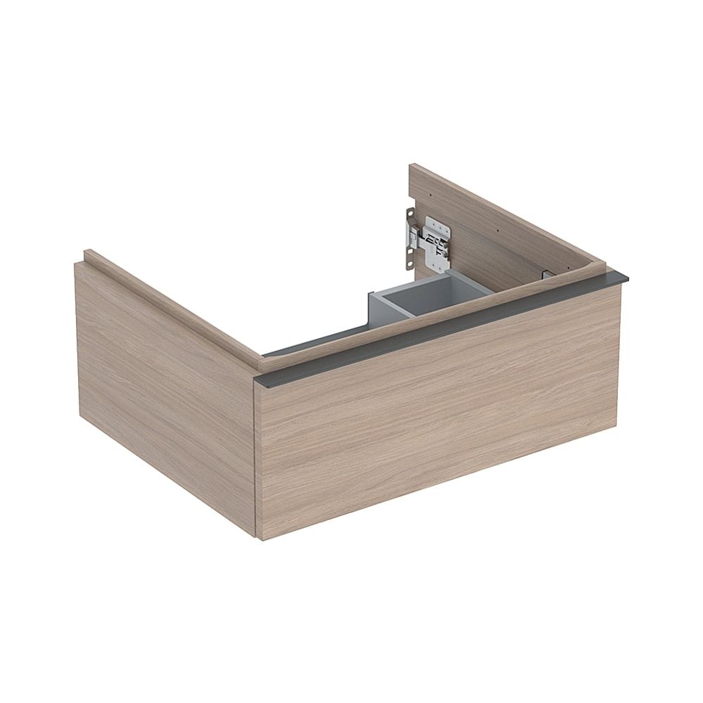 Geberit iCon Meuble sous vasque, 1 tiroir vasque 60 cm, Chêne, Structure bois mélaminé/Lave lavé mat