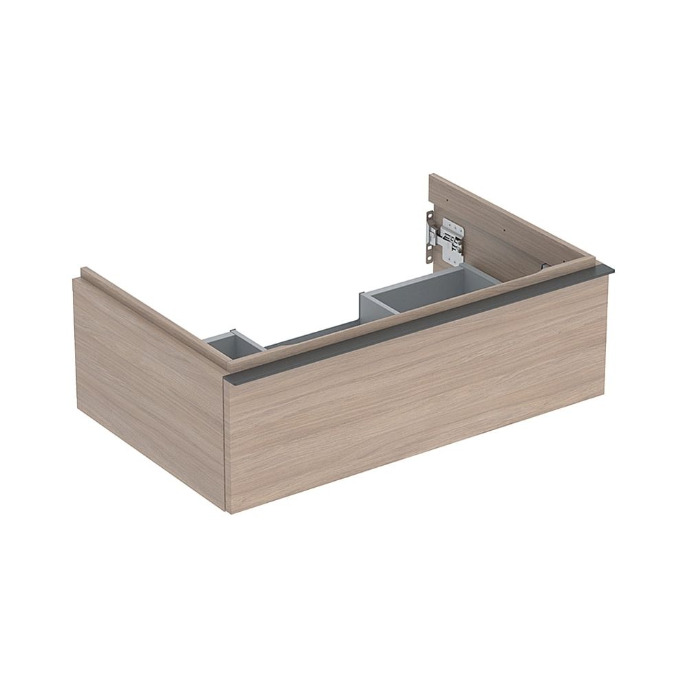 Geberit iCon Meuble sous vasque pour lavabo, 1 tiroir Lavabo 75 cm, Chêne, Structure bois mélaminé/Lave pulvérisé mat