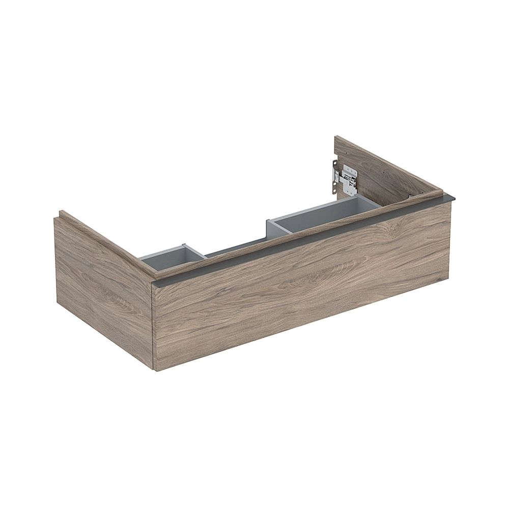 Geberit iCon meuble sous vasque WT avec 1 tiroir, largeur WT 90 cm, noyer hickory/structure bois mélaminé/poignée lave mat