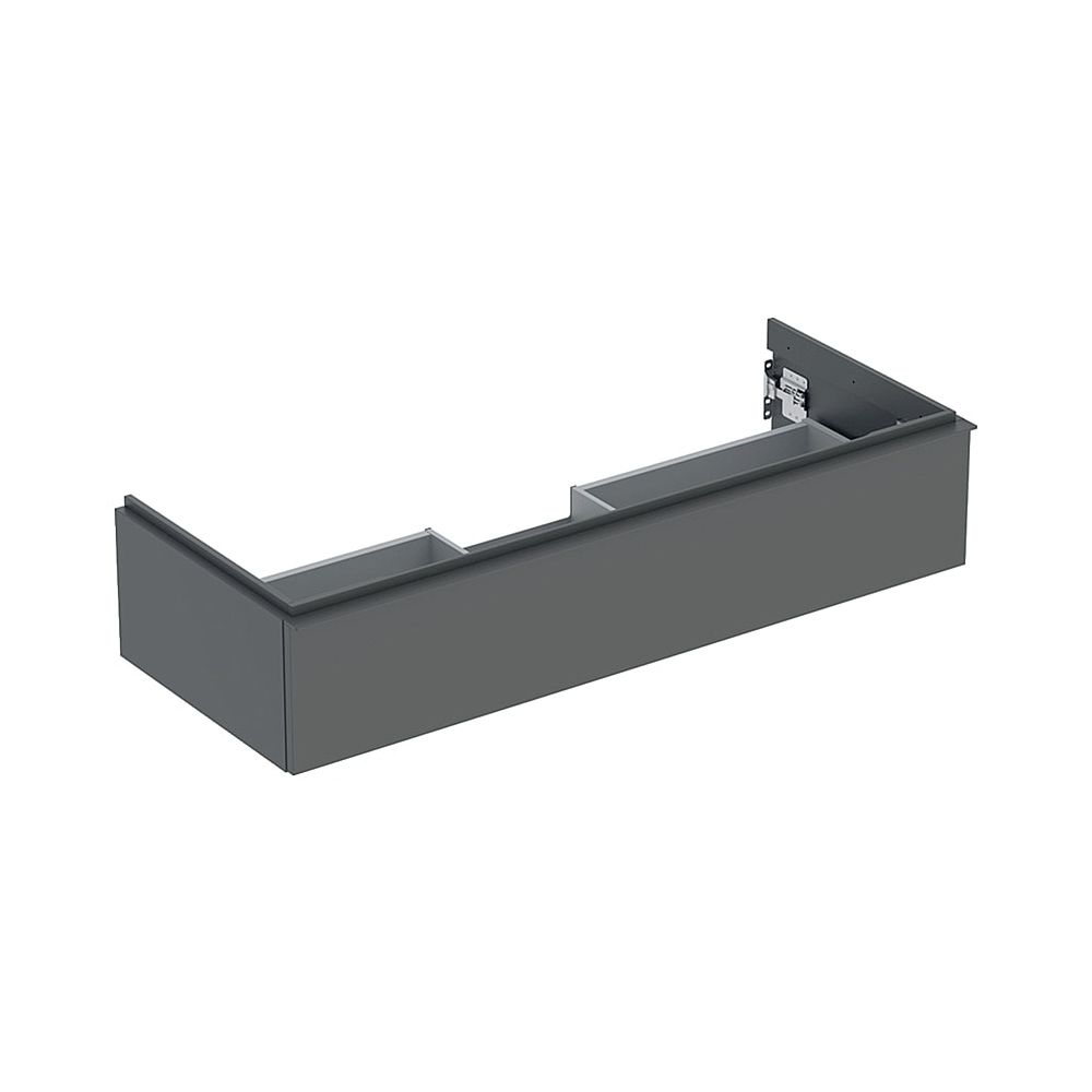 Meuble sous vasque Geberit iCon pour lavabo, 1 tiroir (lavabo 120 cm), laqué lava mat/poudre mat