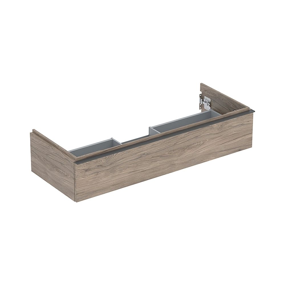 Geberit iCon Meuble sous vasque WT avec 1 tiroir, B WT 120 cm, Noyer Hickory Stratifié/Lave poudre mat