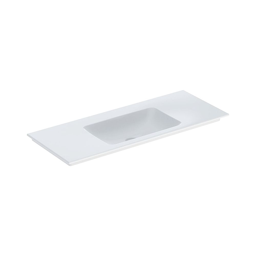 Geberit ONE vasque meuble sortie verticale, L 120 cm, P 48 cm, sans trou de robinet, sans trop-plein, Blanc/KeraTect