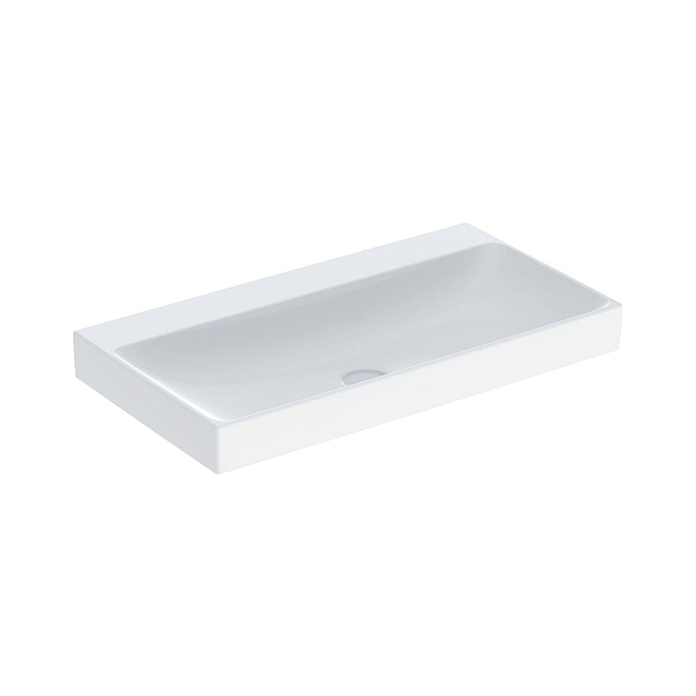 Geberit ONE lavabo sortie verticale, largeur 90 cm, profondeur 48 cm, sans trou de robinet, sans trop-plein, blanc/KeraTect