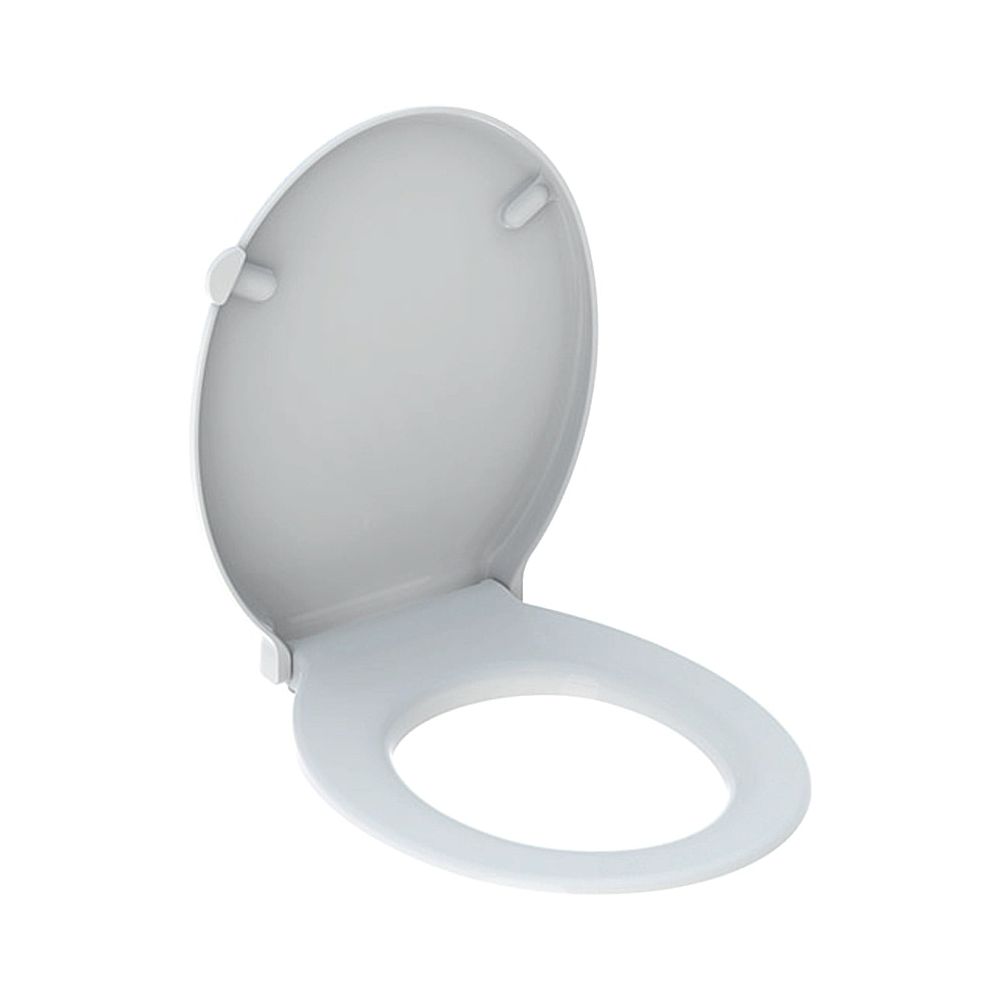 Siège WC Geberit Renova Comfort, accessible, antibactérien, fixation par le haut sans fermeture automatique, Blanc