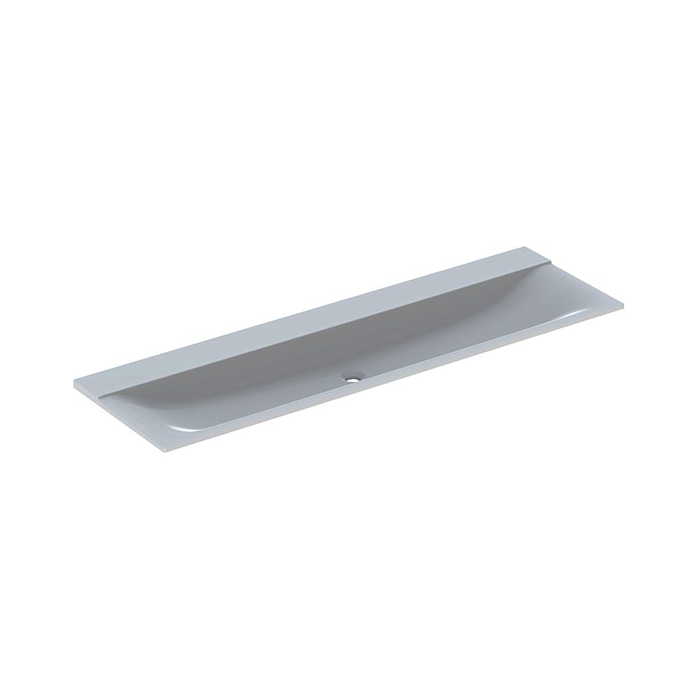 Lavabo meuble Geberit Xeno2, largeur 160 cm, profondeur 48 cm, sans trou de robinetterie, sans trop-plein, blanc mat