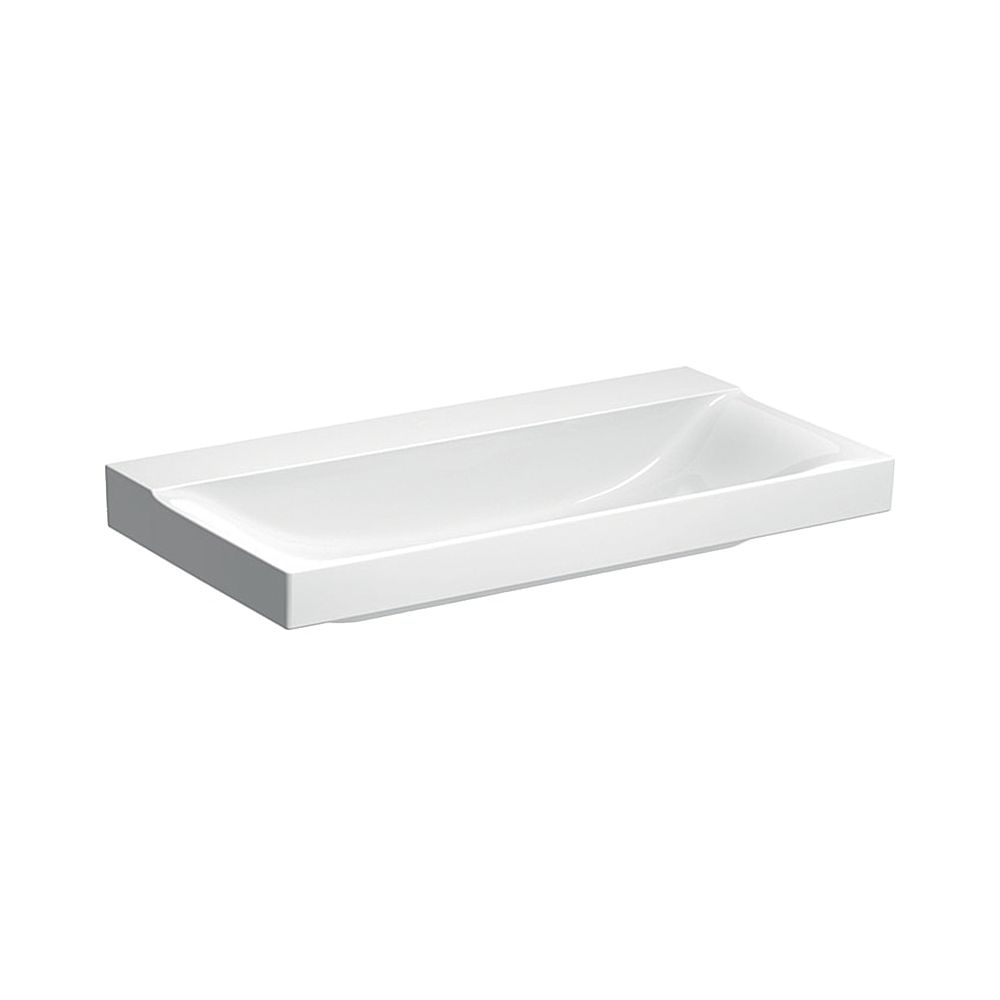 Geberit Lavabo Xeno2, largeur 90 cm, profondeur 48 cm, sans trou de robinet, sans trop-plein, Blanc/KeraTect