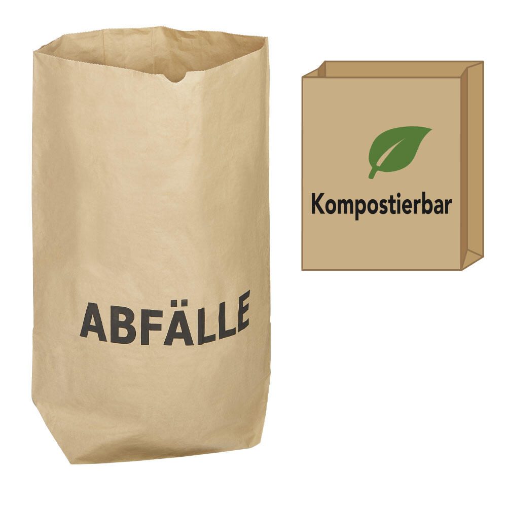 Sac poubelle 120,0 l marron 1 pack = 100 pièces — lot de 100 pièces