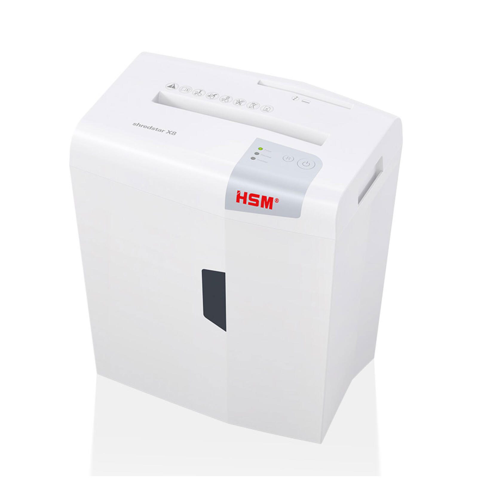 HSM Destructeur de documents shredstar X8 - Niveau de sécurité 4 - Coupe en particules - 4,5 x 30 mm - 8 feuilles
