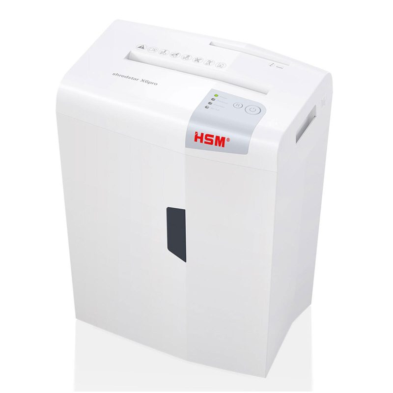 Broyeur de documents HSM shredstar X6pro - Niveau de sécurité 5 - Coupe en particules - 2 x 15 mm - 6 feuilles