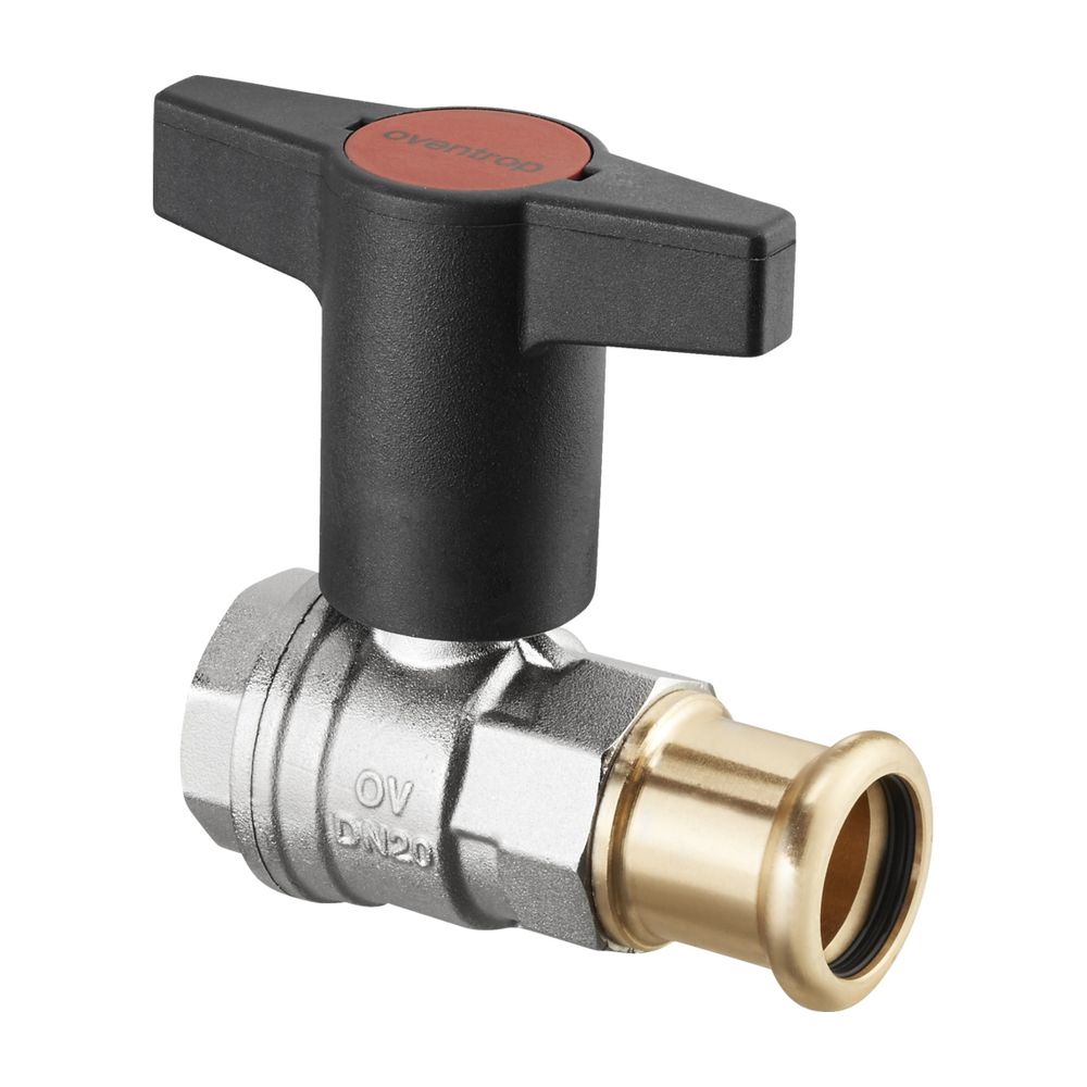 Oventrop Vanne à bille Optiba à levier DN 15, raccord à sertir 15 mm x 1/2" filetage intérieur, 1077152