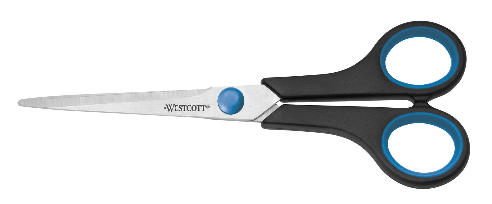Ciseaux Westcott Easy Grip E-30271 00 18 cm en acier noir/bleu