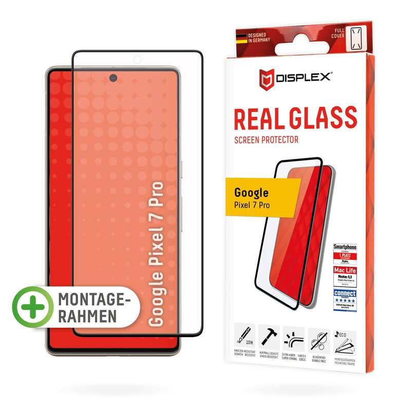 Verre de protection DISPLEX (10H) pour Google Pixel 7 Pro - Cadre de montage EASY-ON® Eco Full Cover